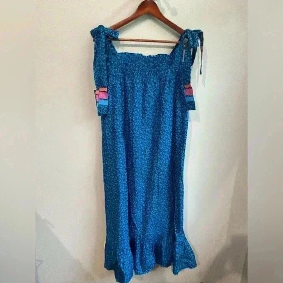 Addison Bay Bluff Cobalt Blue Tie Shoulder Maxi Dress Size Large MSRP $148 - Picture 6 of 6